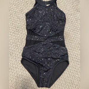 LC Balera Black Sequin Leotard dancewear